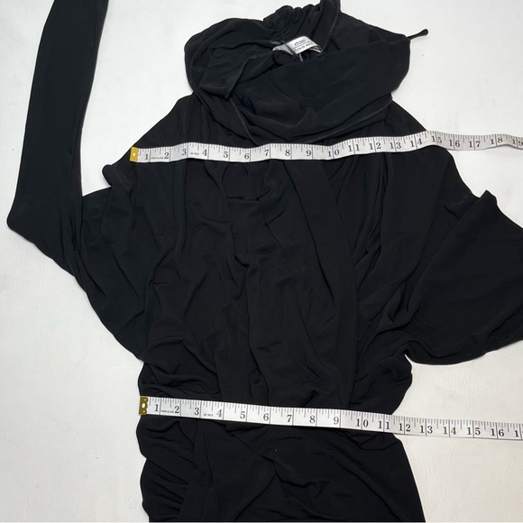 ZARA DRAPE MIDI DRESS LIMITED EDITION SIZE XS COLOR BLACK NWT - Picture 10 of 11